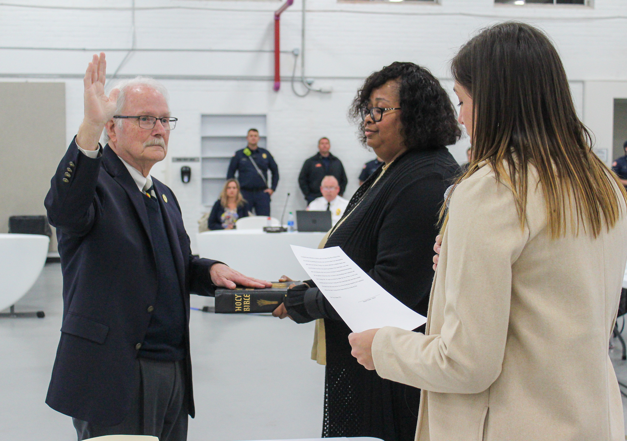 Photo for Mayor &amp; Council Members Sworn in During First Meeting of 2022