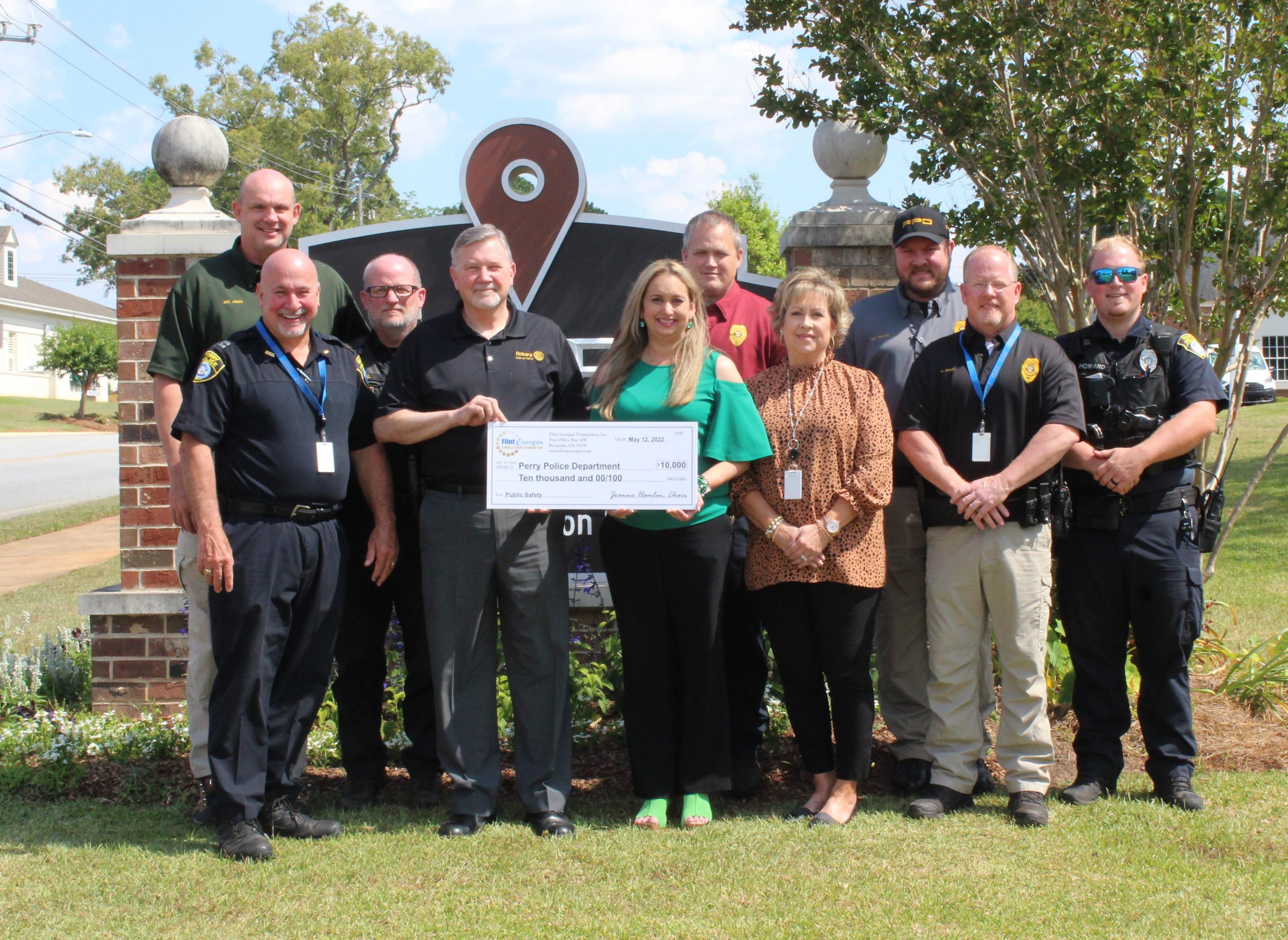 Photo for Flint Energies Awards Perry Police Department With $10,000 Grant