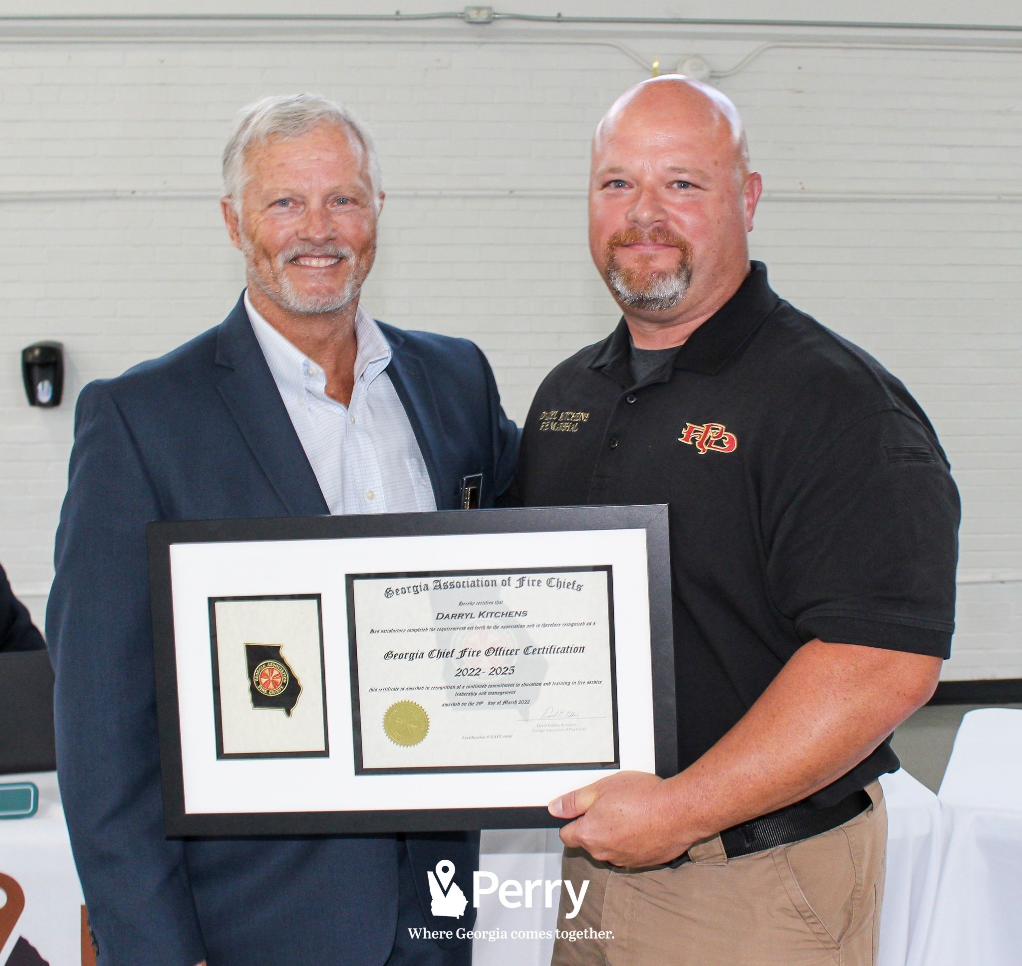 Photo for Fire Marshal Awarded Georgia Chief Fire Officer Certification