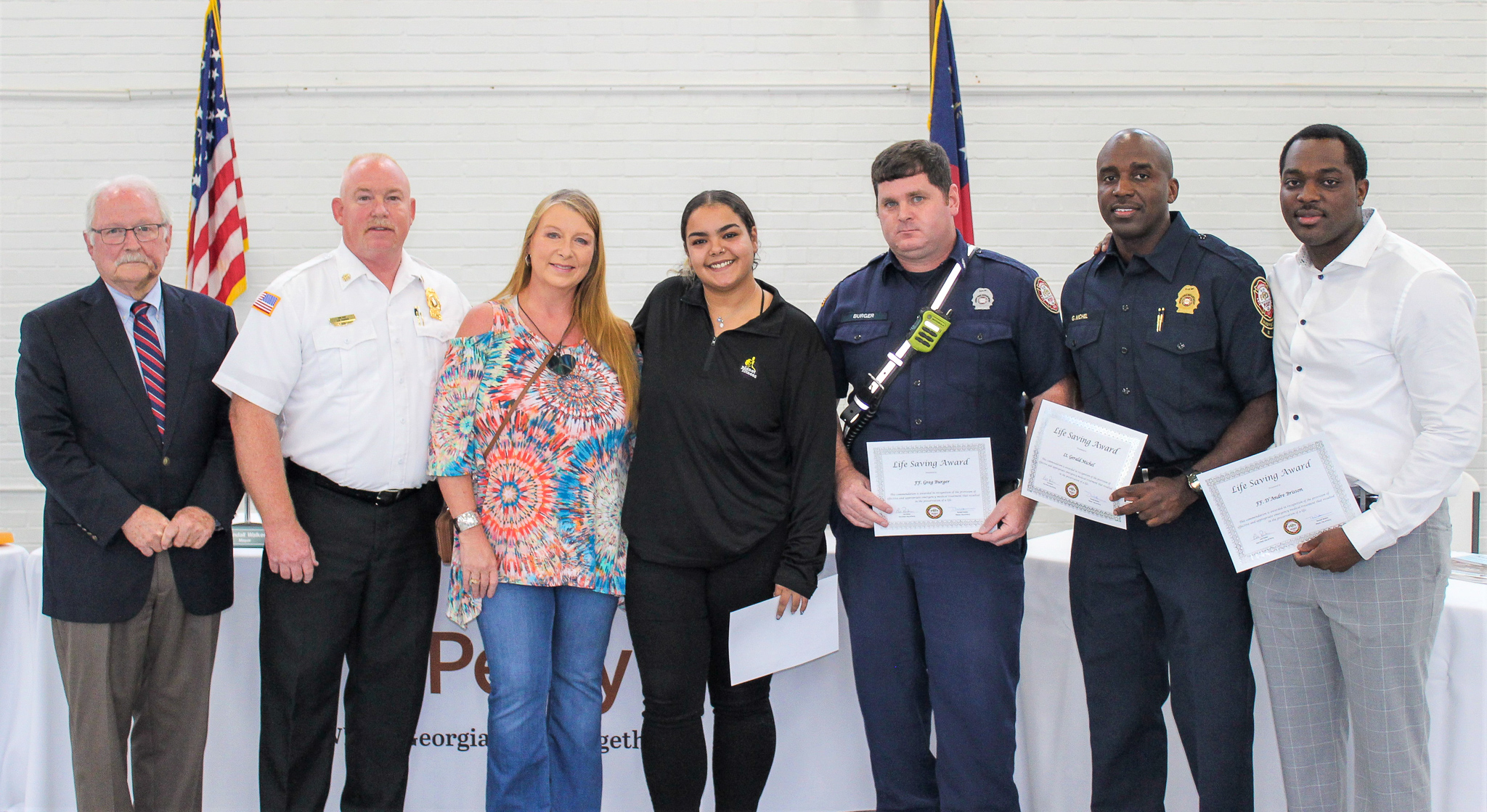 Photo for Firefighters and Citizens Receive Life Safe Award 