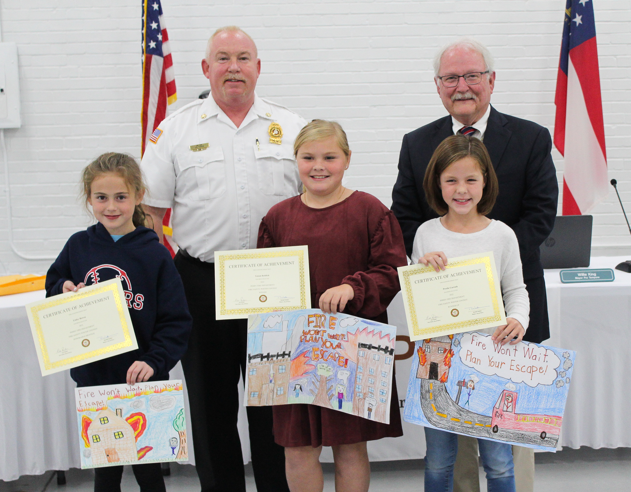 Photo for Fire Safety Poster Contest Winners Recognized at Council Meeting