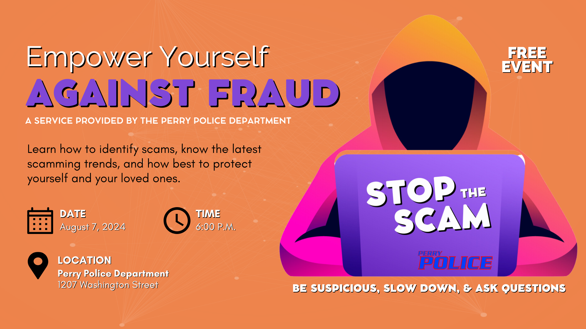 Photo for Stop The Scam Information Session Hosted by the Perry Police Department