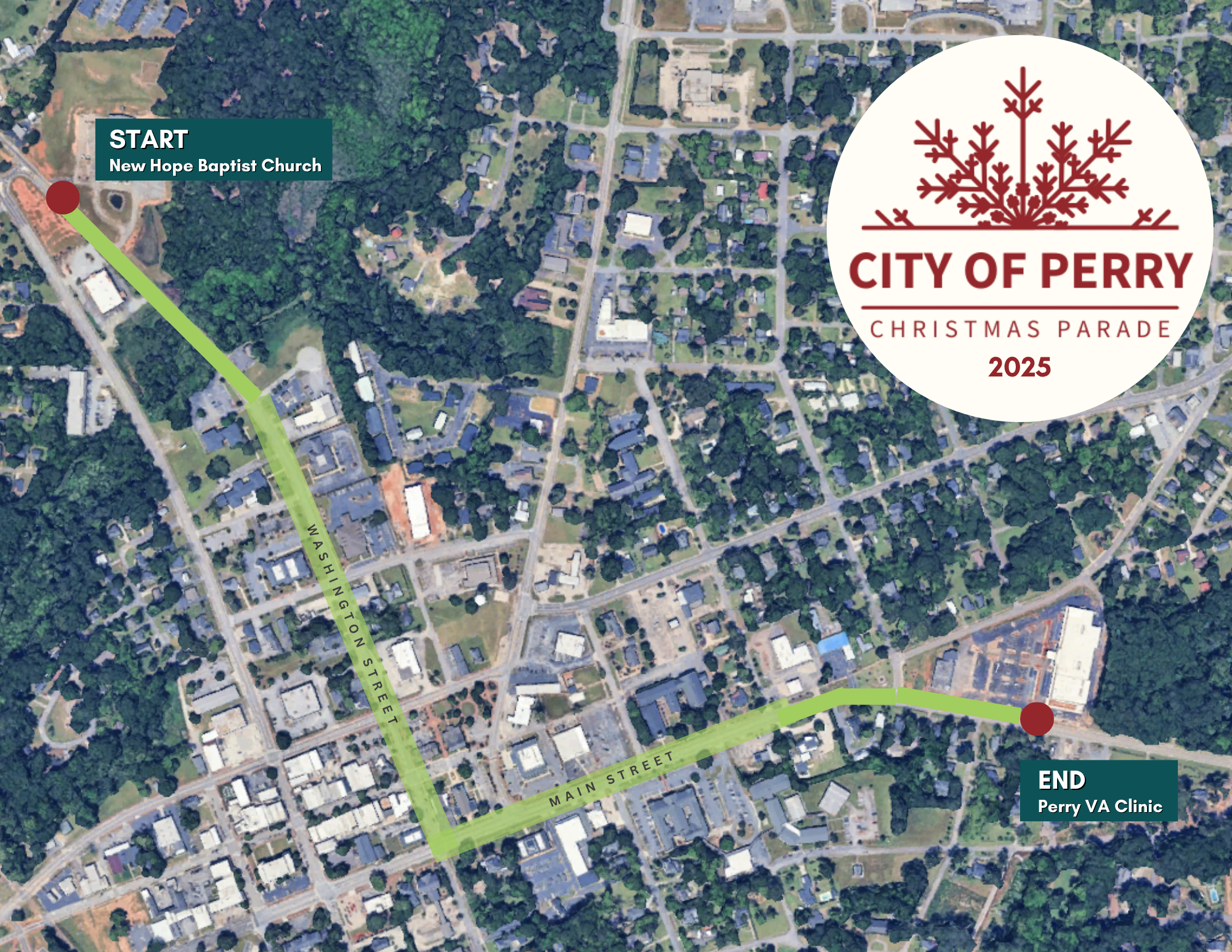 Photo for Route Change for the  2025 Perry Christmas Parade