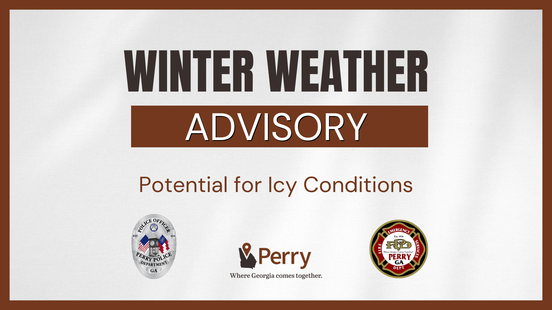 Photo for City of Perry Encourages Preparedness Ahead of Potential Icy Conditions